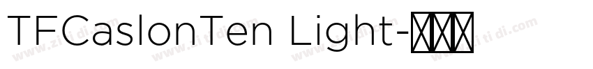 TFCaslonTen Light字体转换